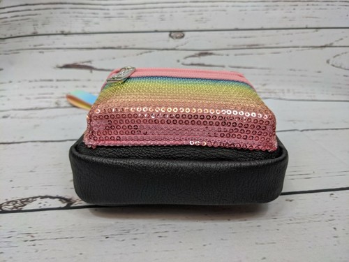 Minnie Mouse Sequined Mini Backpack Wristlet Loungefly Pastel Rainbow NEW Disney - Picture 2 of 5