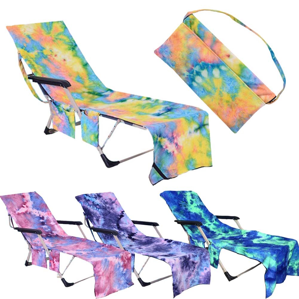 lounge chair cover with pockets