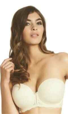 Damenunterwäsche Neu Fauve Dessous Rosa 0162 Chantilly geformter trägerloser BH