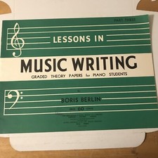 Lessons in Music Writing graded theory papers for piano students by Berlin 5a