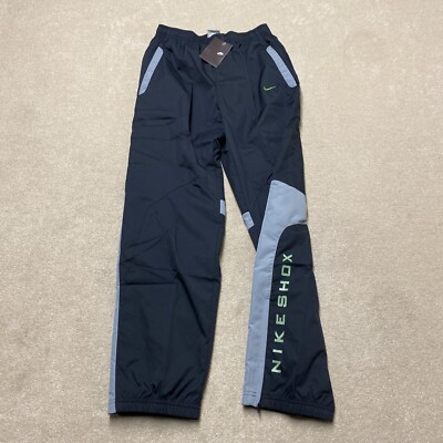 Pantaloni tuta Nike Shox L-XL bambino nero joggers 2006 Y2K nuovi