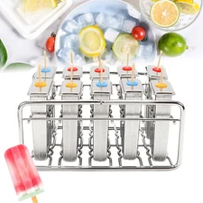 10PCS Stainless Steel Molds Pop Lolly Popsicle Ice Cream Stick Holder Mold DIY
