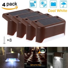 4pack Solar Deck Cool Lights Outdoor Waterproof LED Steps Lamps for Stairs Fence