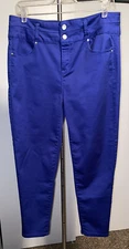 Love Fire Size 13 (34x24.5”) Blue High Waisted Pants - Skinny- Stretchy