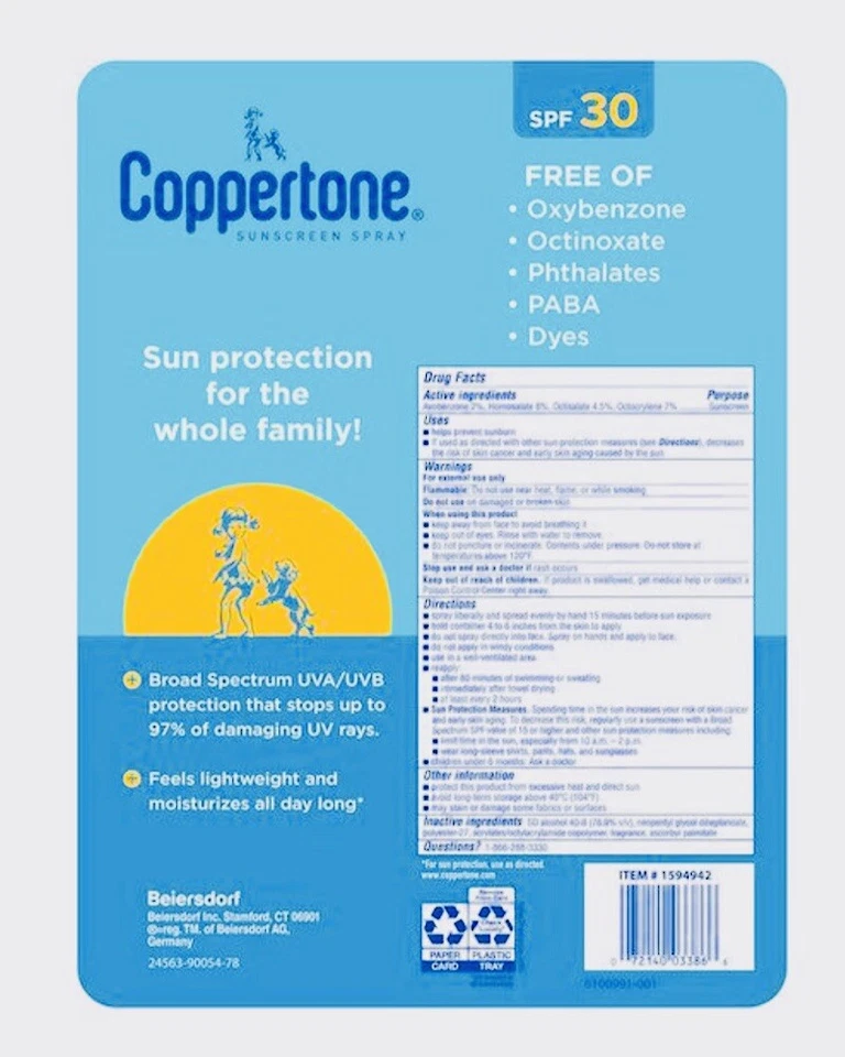 Protector solar en aerosol Coppertone Complete SPF 30 paquete de 2, 14,6 OZ Foto 2 de 4