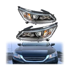 SEBLAFF Driver & Passenger Side Black Housing Projector Headlamps Assembly Re...