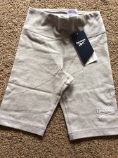 Image of Bnwt Reebok Small Logo Fitted Legging Shorts, Grey, 2XS or XS