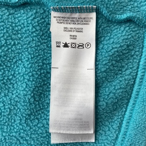 Columbia Youth Girls Teal/Turquoise Blue Full Zip Long Sleeve Fleece Jacket - Picture 7 of 11