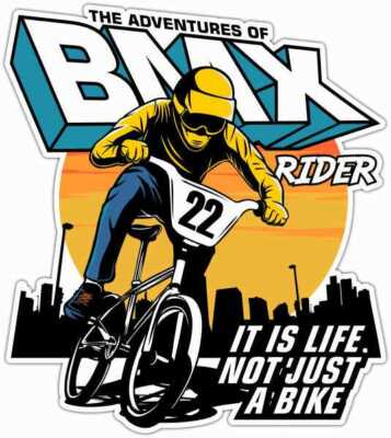 Bmx Ride Sticker BMX Rider Racing Bike Biker Extreme Sport Bikes Car Bumper Vinyl ...