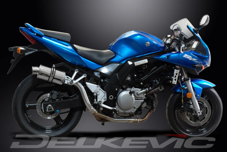 Suzuki SV650 2003-2012 Kit de silenciador de escape de acero inoxidable ovalado de 9" deslizable Foto 4 de 4