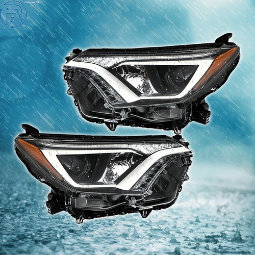 Faros halógenos L+R tubo barra negro para Toyota Rav4 2016 2017 2018 - Imagen 10 de 10