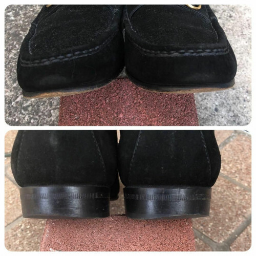 GUCCI Women's Loafers Horsebit Suede Black EU35.5/US5.5 USED