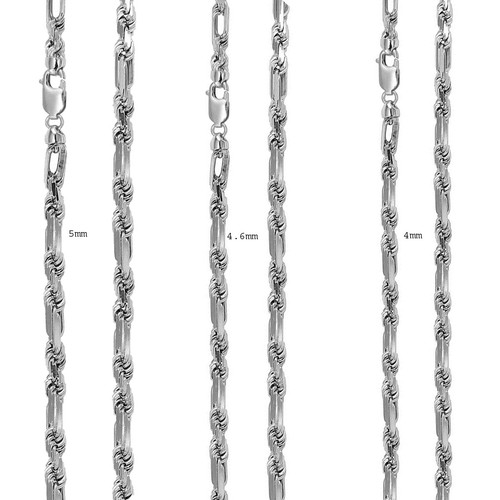 High Polished Figarope Chain Necklace 