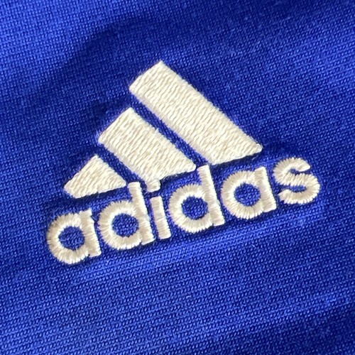 BOY'S YOUTH ADIDAS TRICOT FULL ZIP TRACK JACKET Size Small 8 Royal Blue White - Picture 8 of 12
