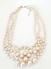 Lia Sophia  ROSEDUST  Glass & Resin Pearl Necklace $118