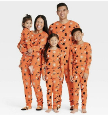 Target Hyde Eek! 2-Piece Family Sleep Set Orange Spooky Print