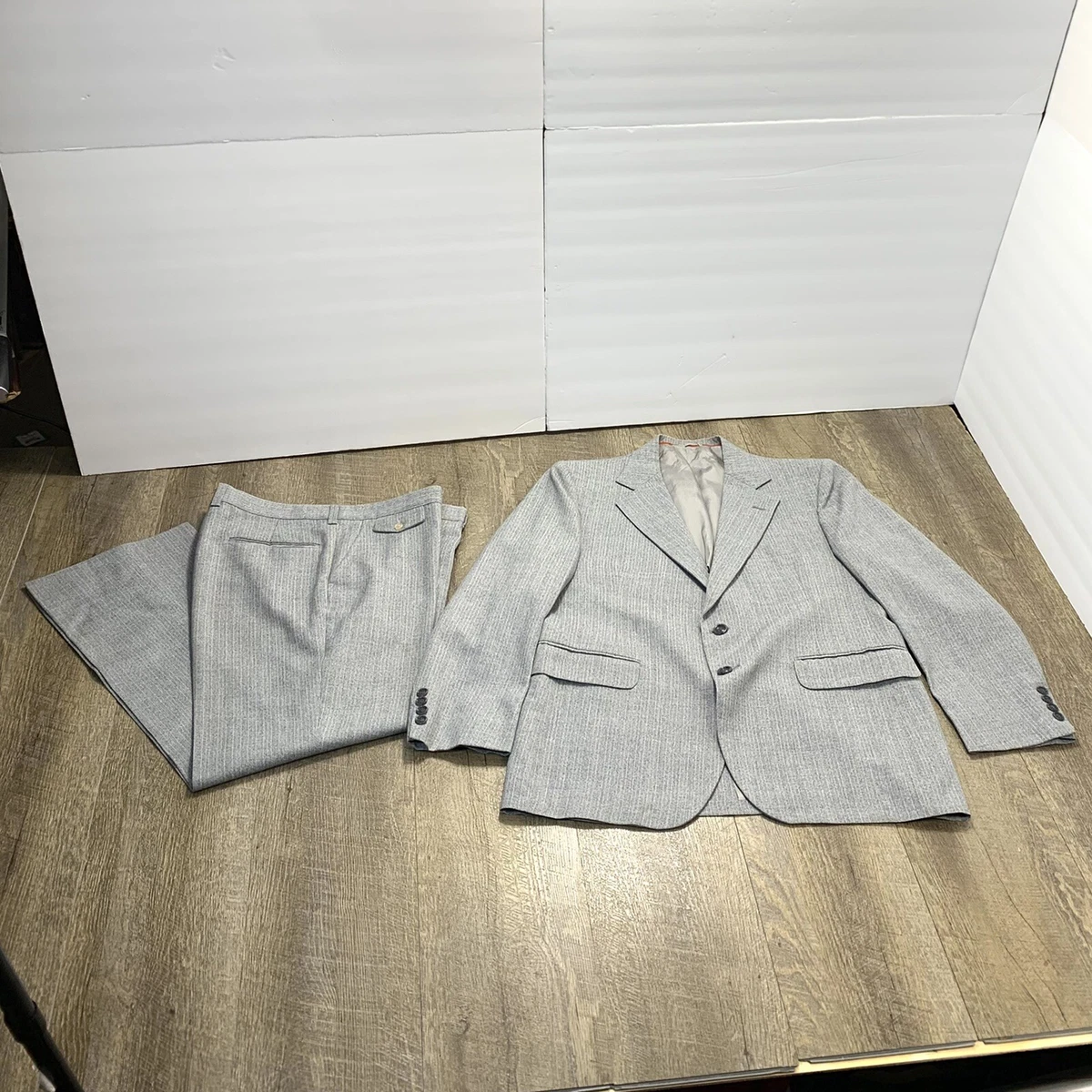 JC Penney Classic Styling Pinstripe Suit Jacket Coat Blazer Pants