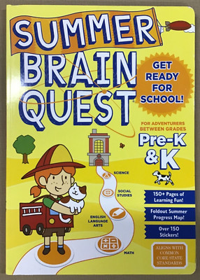 Summer Brain Quest Pre K & K - by Workman (Paperback) NEW  
