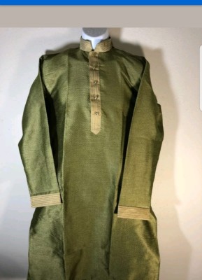 INDIAN ETHNIC SHERWANI JAQUARD  KURTA/PAJAMA BTFL PATCH WORK DONE CHEST:44''