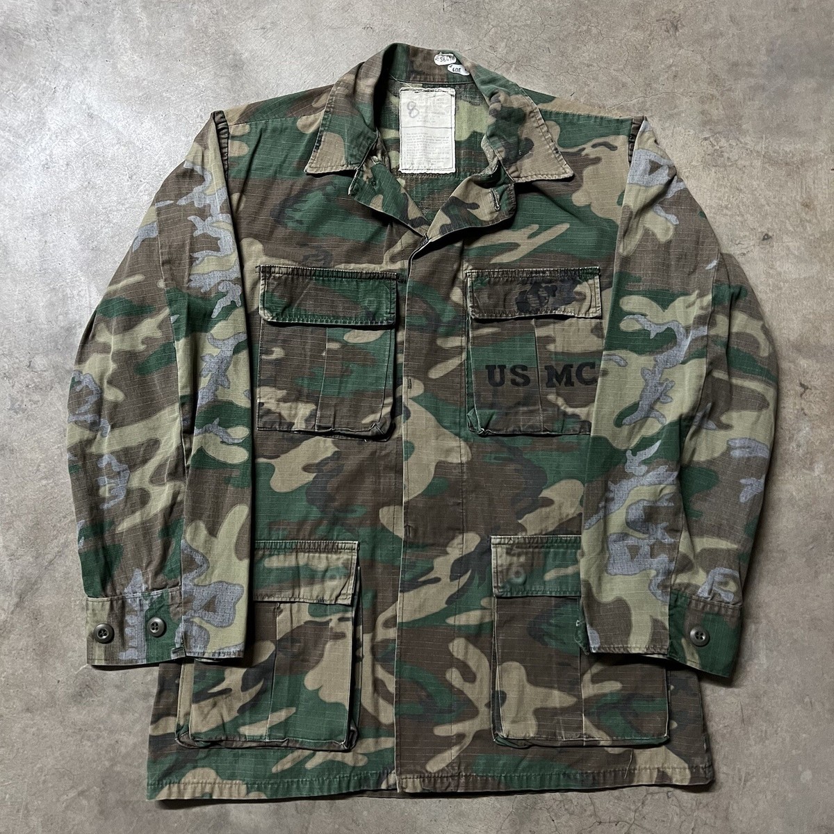 Vintage 60's U.S. Marine Corps Camouflage Ripstop Jacket M Vintage 60's U.S. Marine Corps Camouflage Ripstop Jacket M