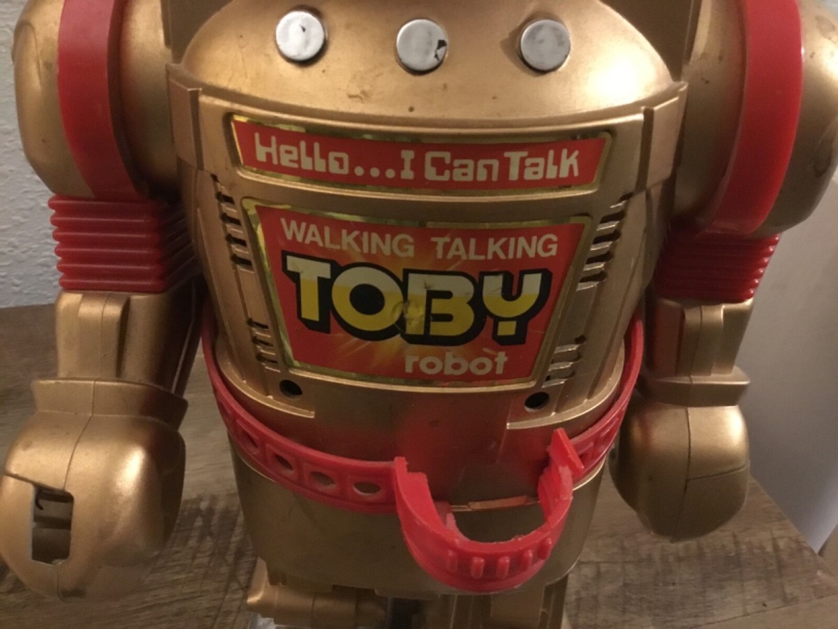 1986 New Bright TOBY ROBOT TALKING WALKING OUTER SPACE TOY 1986 New Bright TOBY ROBOT TALKING WALKING OUTER SPACE TOY
