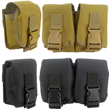 Tactical Grenade Pouch Molle Single/Double Frag Grenade Pouch EDC Tool Bags USA