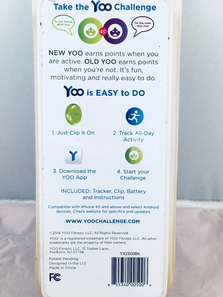 Mini rastreador de actividad inalámbrico Yoo 12+ meses pasos, distancia, calorías, aplicación Yoo Foto 4 de 4