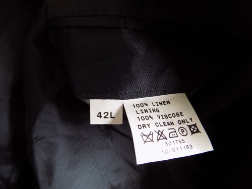 mens ULTIMO NAVY 100% LINEN SUIT SIZE 42"L CHEST 38" WAIST 31" LEG - Picture 10 of 12