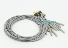 20pcs Long  Gold-plated Copper Cap Electrodes Sleep Brain EEG Cables 1.5meters