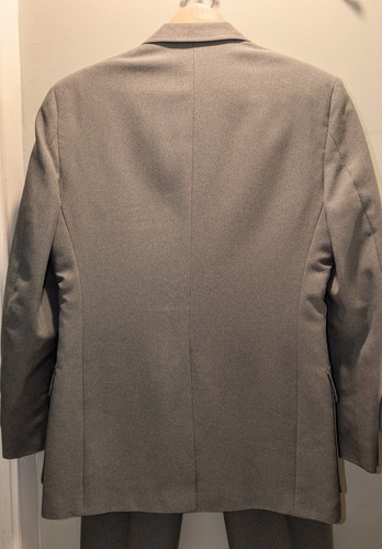70s Vintage Haggar Gray Size 40R 32x32 Polyester Stretch Mens 2pc Swanky Suit - Picture 5 of 11
