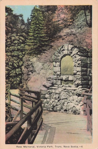 Truro Nova Scotia Ross Memorial Victoria Park Posted 1937 Vintage Postcard - Picture 2 of 3