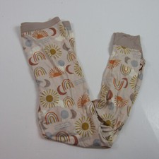 little sleepies girl's pajama pants desert sunrise rainbow sun 12/14 brown