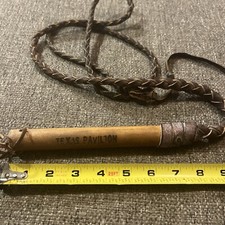 New York World's Fair Texas Pavilion Booth Leather Whip Wood Handle NY 1964 1965