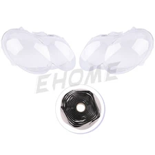 Headlight Lens Cover LH+RH For Mercedes Benz CLK C209 W209 2005-2009