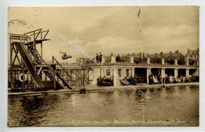 (KLh5281-536) St. Annes-on-Sea, Römische Bäder, Somersault Tauchgang, 1921 gebraucht G-VG 
