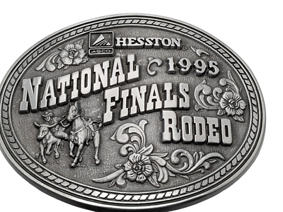 Hesston National Finals Rodeo Belt Buckle 1995 Commemorative