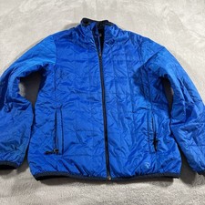 REI Co op Kids Puffer Jacket Size Large 14 16 Blue Zip Up Warm Flaw