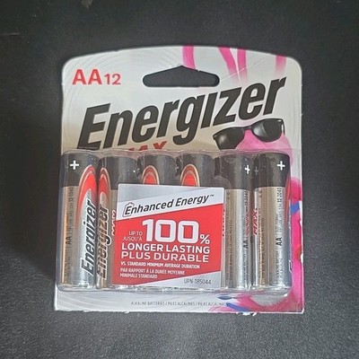Energizer Max AA 1.5V Alkaline Batteries, 12 Pack (AA12)