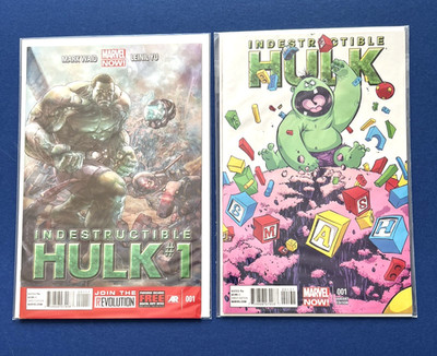 Indestructible Hulk #1 (2013) & Skottie Young Variant ~ Marvel Comics (Lot of 2)