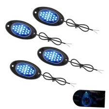 LED Rock Lights Kits, Super Bright Ambient Underglow Lights, 4 PCS Blue
