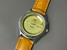 Vintage Orient Crystal 3 Star Gold Dial 36mm Men's Watch