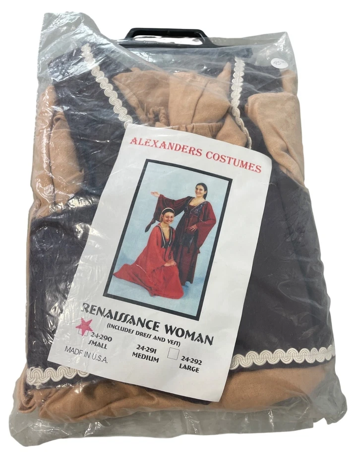 Disfraz Mujer Renacimiento Talla Pequeña Disfraces Alejandro Beige Marrón Neutro NUEVO Foto 3 de 4