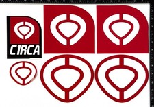 Circa Footwear Shoes 6x Large 2000's original vintage NOS skateboard stickers