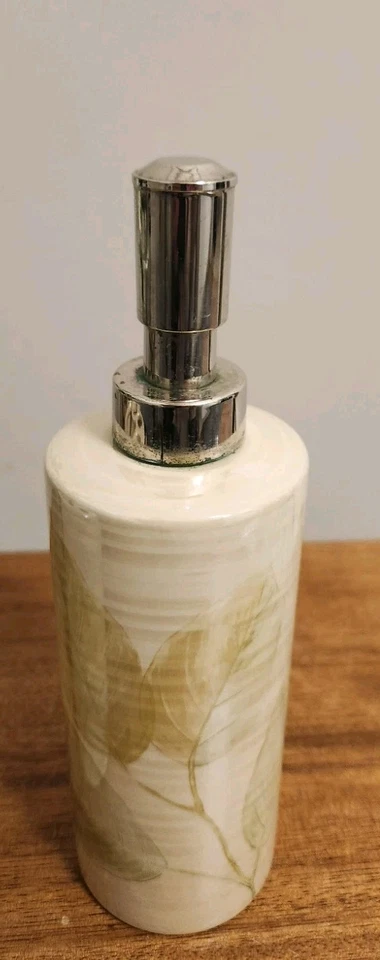 Soporte de cepillo de dientes de cerámica para baño BACOVA GUILD, dispensador de loción hojas de pavo real Foto 4 de 4