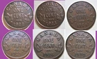 Set of Canada Small Cent Key Dates 6 Coins 1922, 1923,1924, 1925, 1926, 1930 1c