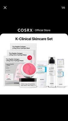 CosRx K-Clinical Skincare Set: Eye Patches, Mask, Moisturizer, Booster & Mist