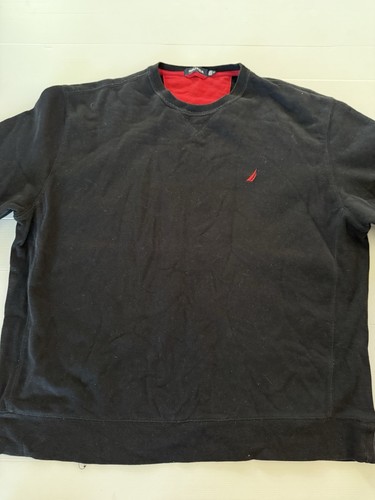 Nautica Men’s Sweater Jumper Size XL Long Sleeve Crew Neck Black - Picture 3 of 7