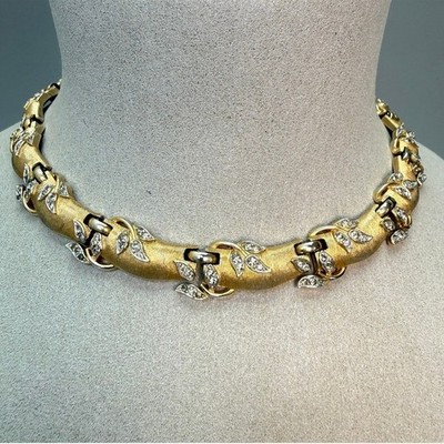 Vintage Trifari Garden of Eden Choker Necklace 14'' - 16'' Alfred Philippe MCM
