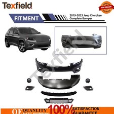 Front Complete Bumper Cover Kit With Fog Lamp Fit 2019-2023 Jeep Cherokee Front Complete Bumper Cover Kit With Fog Lamp Fit 2019-2023 Jeep Cherokee