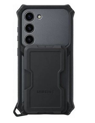 Offizielle Original Samsung Galaxy S23+ robuste Gadget Hülle Cover - Titan Schwarz